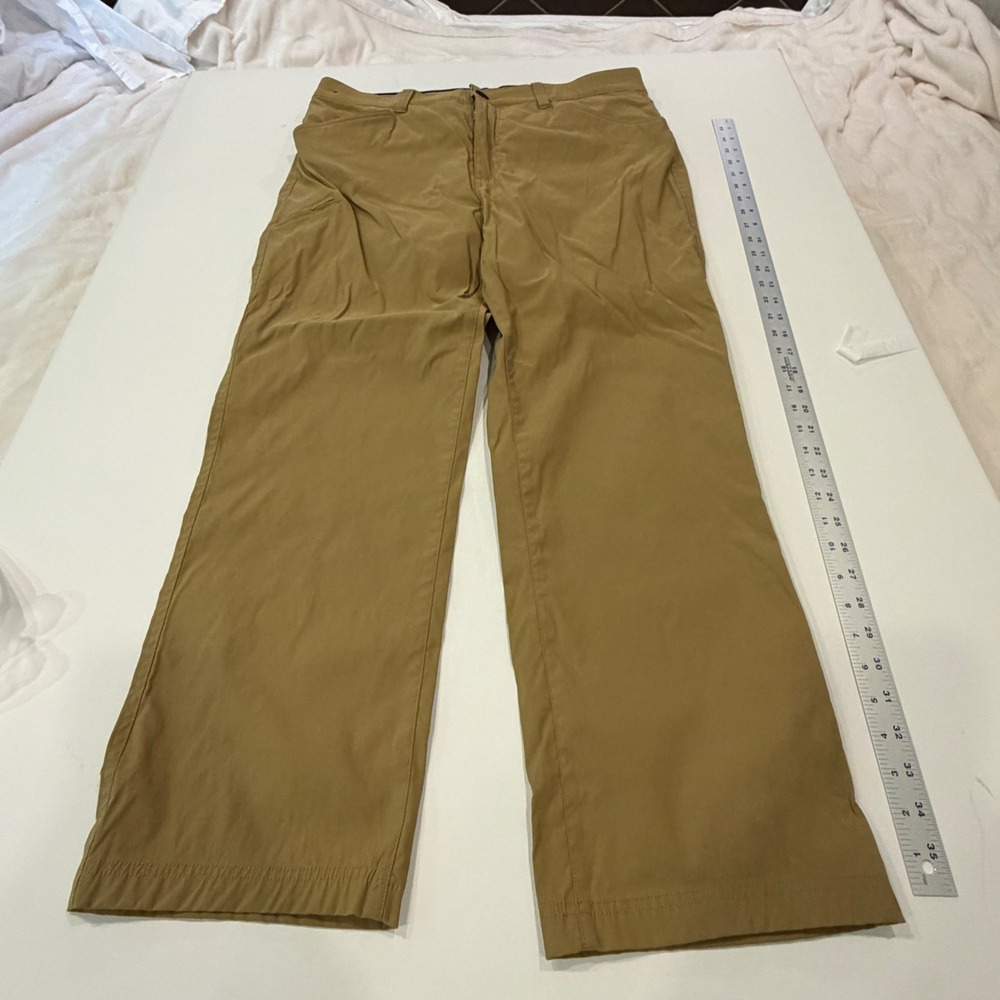 Orvis Mens Tech Pants Khaki Tan 4-Way Stretch Water Repellent 36x29 Hiking Pant